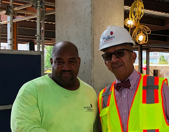 Jimmy Harris on site at 12th and Spring Garden in Philadelphia